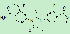 Benzoic acid, 4-?[3-?[4-?N-formyl-?3-?(trifluoromethyl)?phenyl]?-?5,?5-?dimethyl-?4-?oxo-?2-?thioxo-?1-?imidazolidinyl]?-?2-?fluoro methyl ester