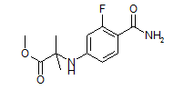 Alanine, N-?[4-?(aminocarbonyl)?-?3-?fluorophenyl]?-?2-?methyl-?, methyl ester