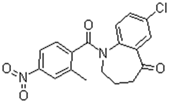 7-氯-1,2,3,4-四氫-1-(2-甲基-4-硝基苯甲?；?-5H-1-苯并氮雜卓-5-酮